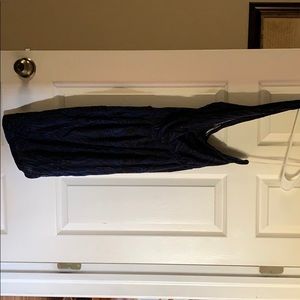 Blue and black dress